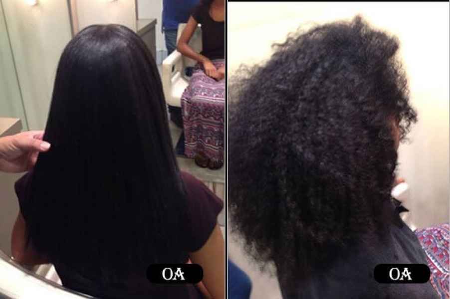 החלקת שיער אתיופי מקורזל ועיצוב התסרוקת