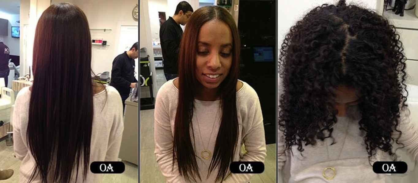 החלקת שיער יפנית לשיער מתולתל